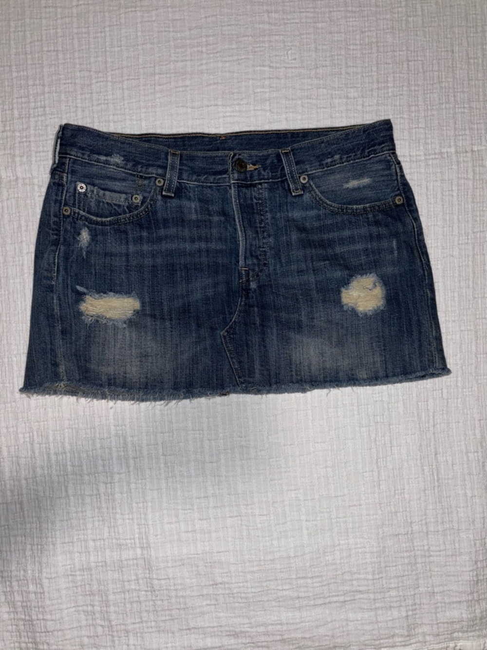 VTG 1993 Levi’s 501 Style High Rise Denim Mini Skirt 90s Mom Dark Wash 28